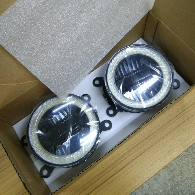 

luckeasy 3in1 Highlight Angel Eyes + LED Daytime Running Light + LED Fog Lamp For Subaru XV 2012 2013 2014 drl