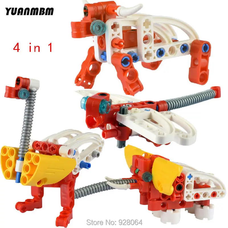 4in1 Creative variable building blocks elephant model variable DIY toys baby toys for children toy lepin building bricks naruto baby-building-blocks
