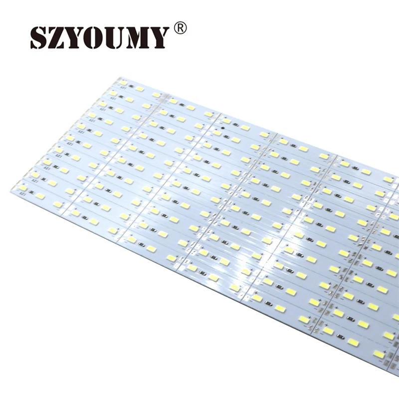 SZYOUMY 500 м/лот 100 см 1 м DC 12 В 5730 SMD 72 светодиодный светильник с жесткой полосой с корпусом из ПК алюминиевого сплава Жесткая светодиодная лента