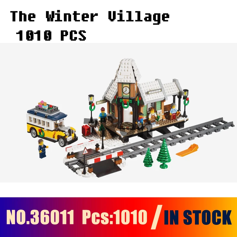 

Models building toy 36011 1010pcs Compatible with lego 10259 The Winter Village Station Building Blocks toys & hobbies