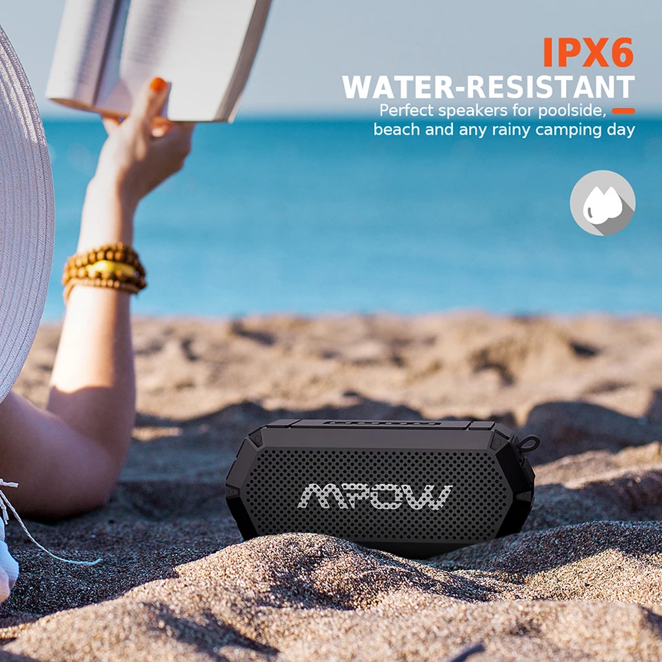 Mpow R3 10 Вт портативный Bluetooth динамик беспроводной динамик IP6X Водонепроницаемый со встроенным аккумулятором до 15 часов время воспроизведения для наружного использования