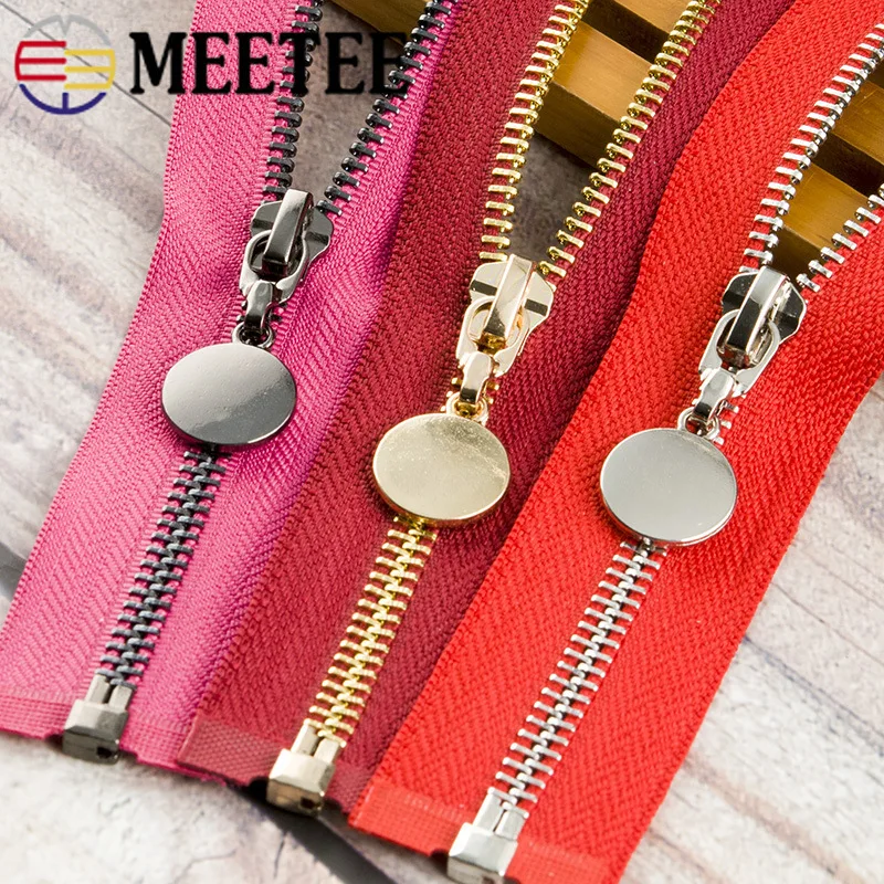 1Pc Auto Lock 85cm Open end Metal Zippers 5 Down Jacket Coat Skirt