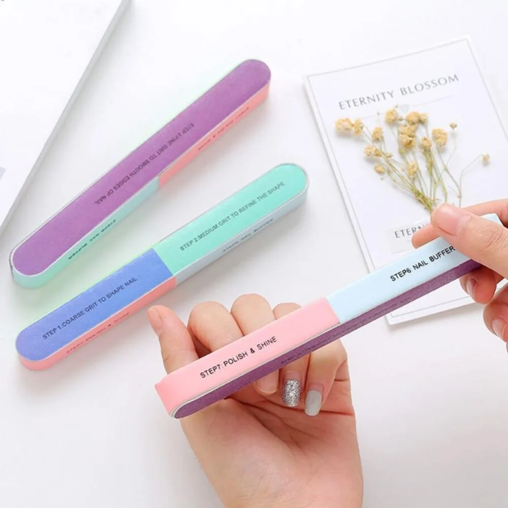 

1PCS / SET Six-sided Polishing File Nail Tool Creative Printing Nail File Sanding Professional Nail File Drop Shipping