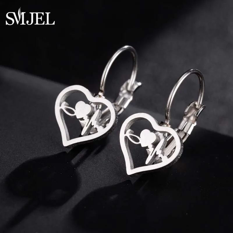 Женские серьги гвоздики SMJEL из нержавеющей стали в виде