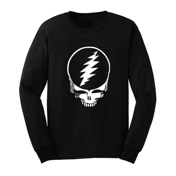 

Loo Show Mens Grateful Dead Steal Your Face Long Sleeve T-Shirts Casual Men Tee