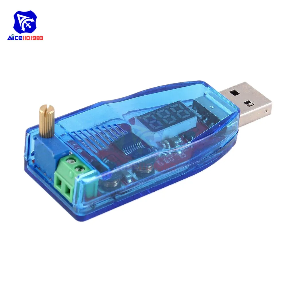 Светодиодный потенциометр Регулируемый USB преобразователь с 5 В в постоянный ток