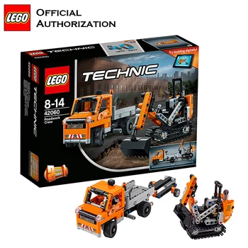 

Lego Brand Technic Series Engineer Building Blocks Machineshop Truck Repair the Roads Multifunctional Blocks 42060 For Gift