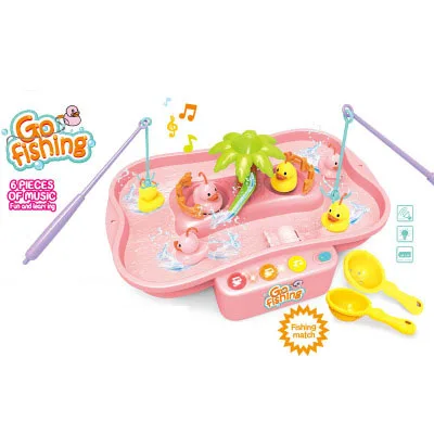 Fishing Toys For Kids Rotating 19.5*22*32cm Fish Game Plastic Parent-Child Interactive Table Games Hand-Eye Coordination Toys 10