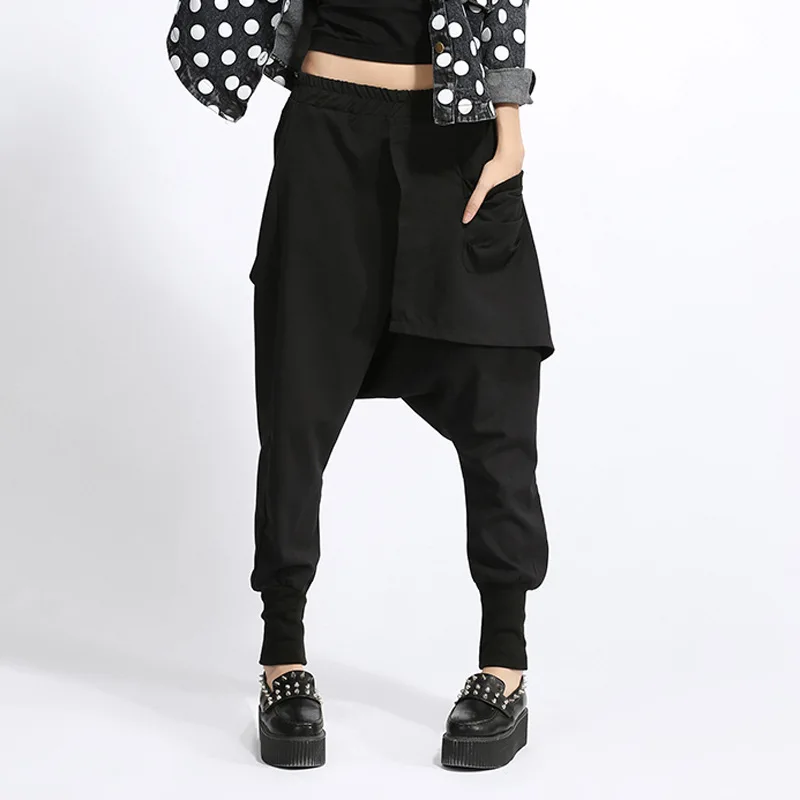 Винтажные мешковатые брюки в стиле Палаццо бохо с эластичным поясом свободные