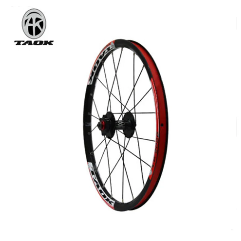 TAOK الجبلية عجلة مجموعة MTB دراجة عجلة صغيرة قابلة للطي الدراجة 20 بوصة 406 مجموعة عجلات 20 حفرة عجلة مكبح قرصي بطاقة يطير محور