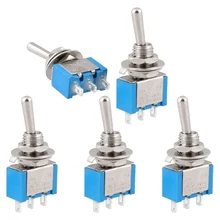 Professional Electrical Switches 5Pcs AC 250V 3A 125V 6A ON-OFF 2 Position SPDT Self Lock Toggle Switch Supplies AA