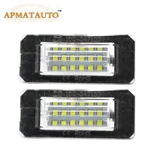 2X Белый 18SMD Автомобильный светодиодный светильник номерного знака для Mini Cooper R56 R57 R58 R59 Canbus без ошибок