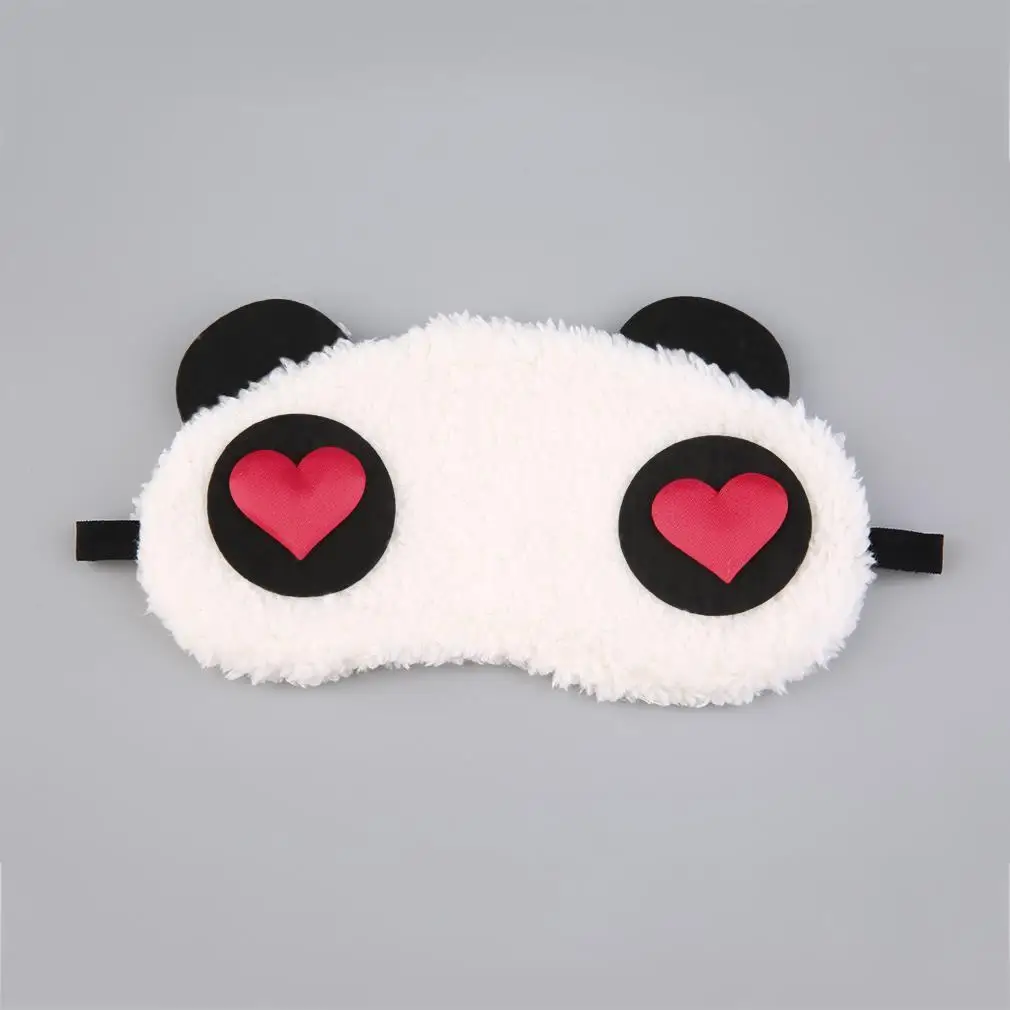 Маска для сна, милый дизайн, плюшевая панда, маска для лица, для глаз, для путешествий, для сна, мягкие маски для глаз, Слепые, складные тени, портативные, снимают стресс