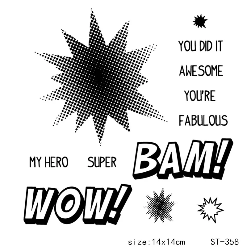 

AZSG Super Hero Silicone Clear Stamps/Seal For DIY Scrapbooking Decorative Card Making Craft Fun Decoration Supplies