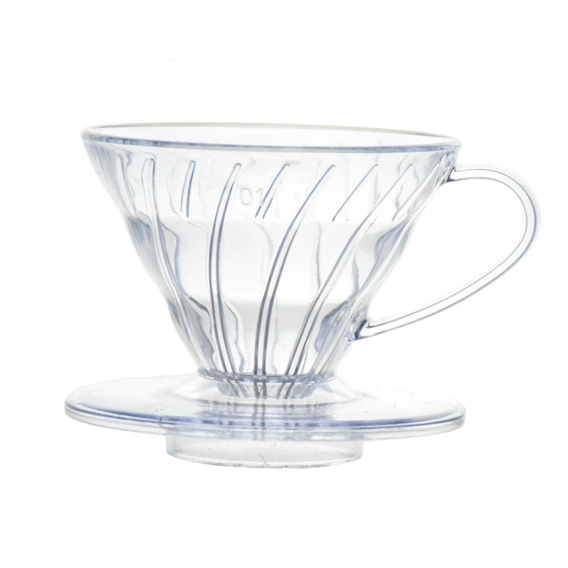 

Resusable filter Hot Sell Coffee Dripper V60 Heat-resistant resin 2/4cups for barista Coffee Brewing Cup resusable filter