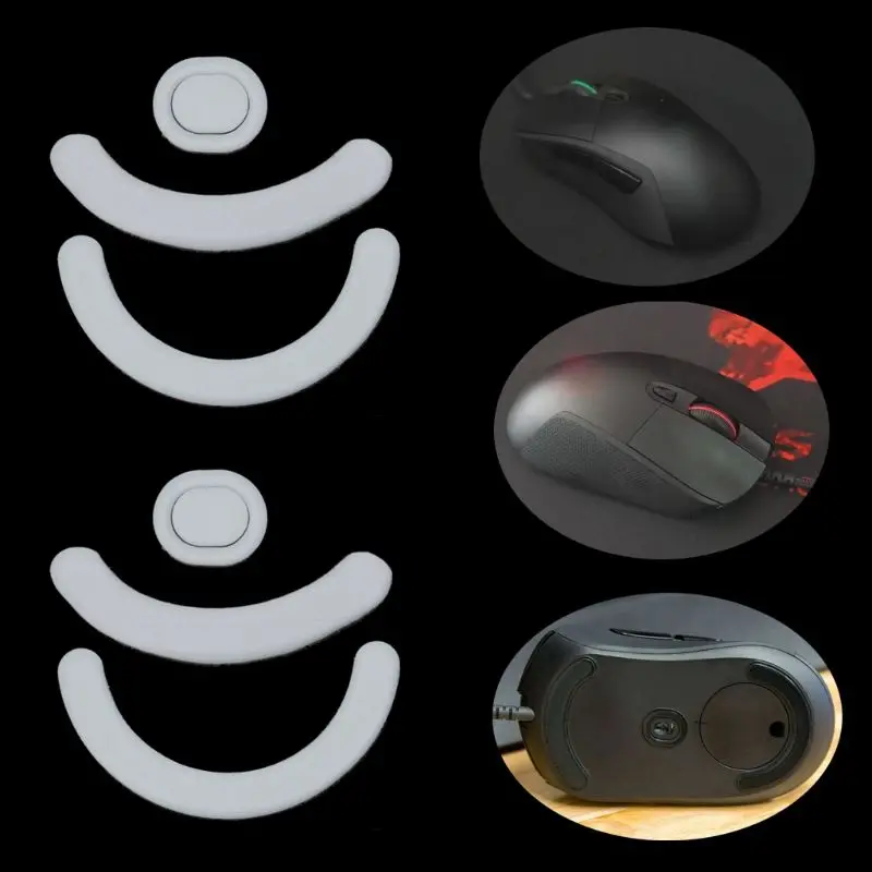 2 Sets/pack Tiger Gaming Mouse Feet Mouse Skate For G403 G603 G703 Laser Gaming White Glides Curve