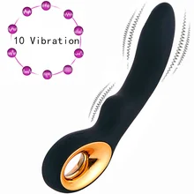 USB Chargeable 10 Speed G-spot Vibrators for Women Magic Wand AV Clitoris Stimulator Dildo Vibrator Adult Sex Toys Sex Products