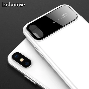 

1000pcs Luxury Glass Mirror Effect+Hard Matte PC Back Case For iPhone XS Max XR X 8 7 6 S Plus Anti-Scratch Protect Camera Cover