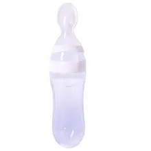 Convenient Baby Squeezing Feeding Bottle Spoon
