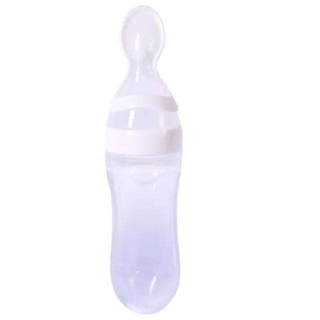 baby bottle with spoon