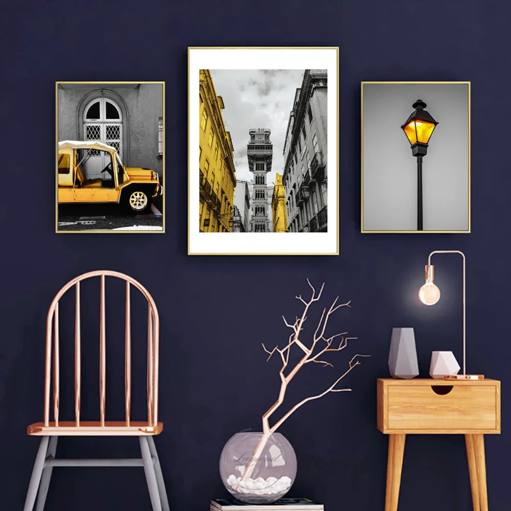 Abstract Wall Art Painting Nordic Poster City Landscape Wall Pictures For Living Room 5 Pieces Posters And Prints Unframed