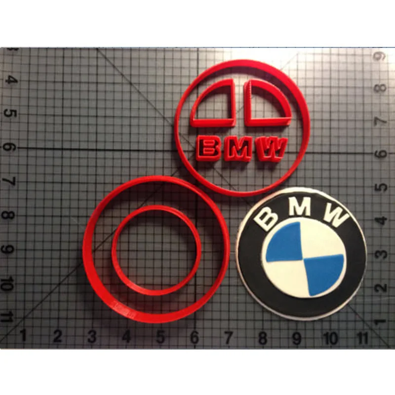 

Automotive Logo Cookie Cutter Set Custom Made 3D Printed Cake Decoration Tools cortadores de fondant Cutter