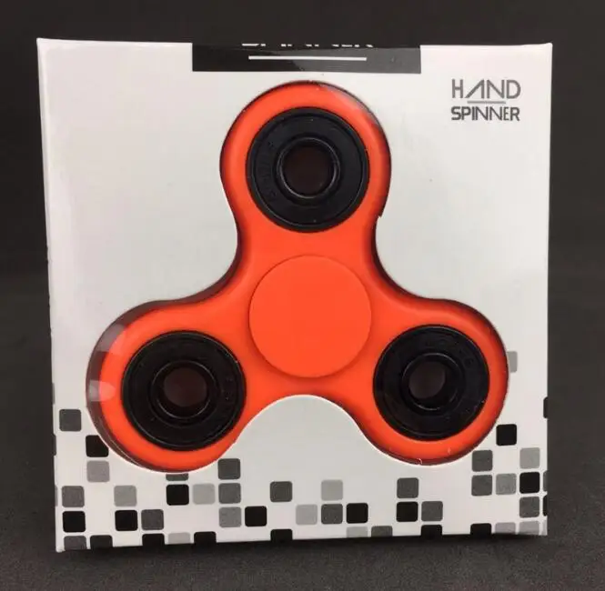 

7 Colors Ceramics Beads Tri-Spinner Plastic EDC Hand Spinner For Autism and ADHD Fidget Spinner Long Time Anti Stress Toys