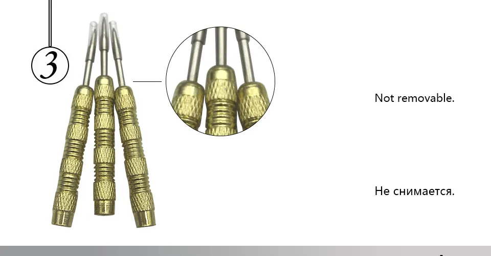 Easytoday 9Pcsset High Quality Darts Barrel Iron Plated Copper Professional Darts Accessories Darts Steel Tip Set (3)