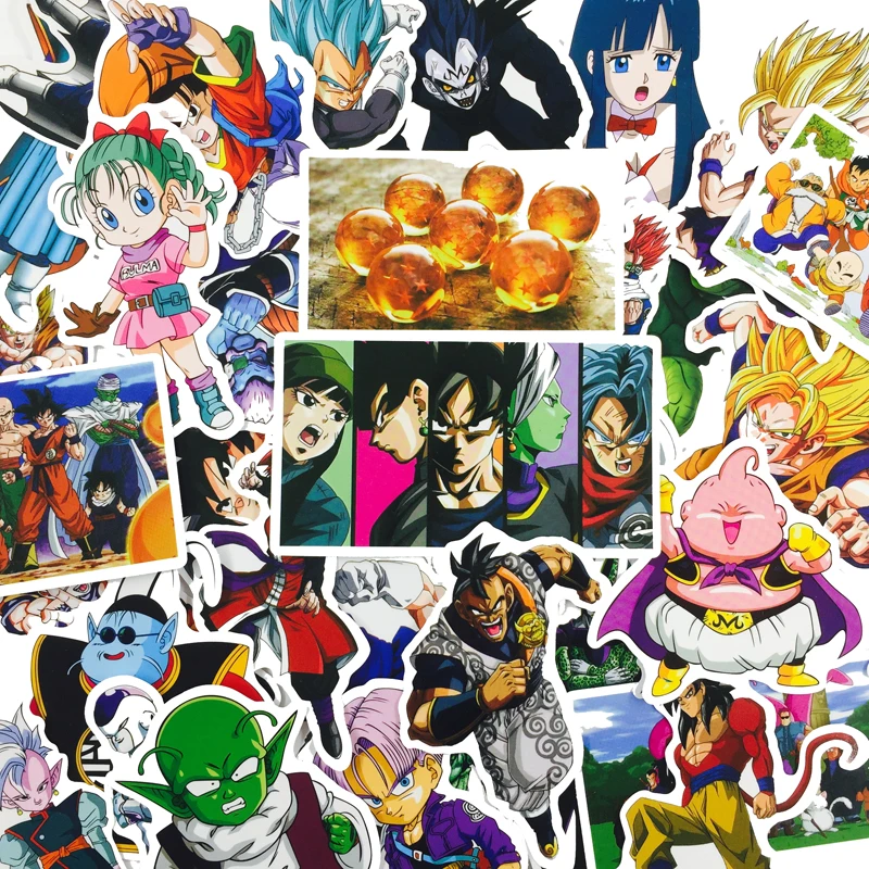 36 шт./лот аниме Dragon Ball наклейка s Супер Saiyan Goku наклейка s для автомобиля ноутбука скейтборд коврик велосипедный телефон наклейка ПВХ наклейка