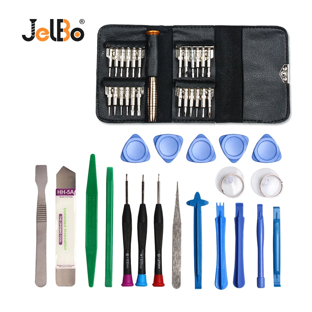 JelBo 45 в 1 отвертка для открытия ЖК экрана набор ручных инструментов разборки Iphone