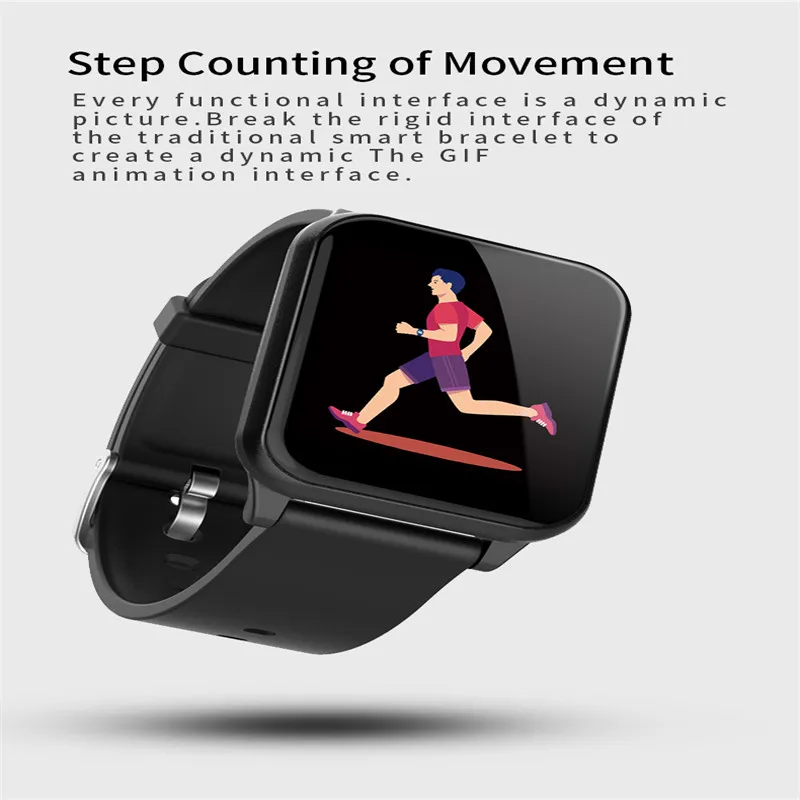 Z02Color экран умный спортивный браслет шагомер часы фитнес бег трекер ходьбы сердечного ритма шагомер смарт-браслет