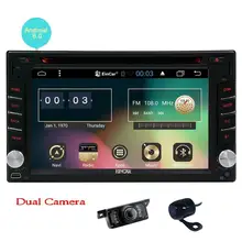Camera+Android 6.0 Car DVD Player 2Din Car Stereo gps cassette tape recorder GPS Navigation Auto Radio WiFi+Free external Mic