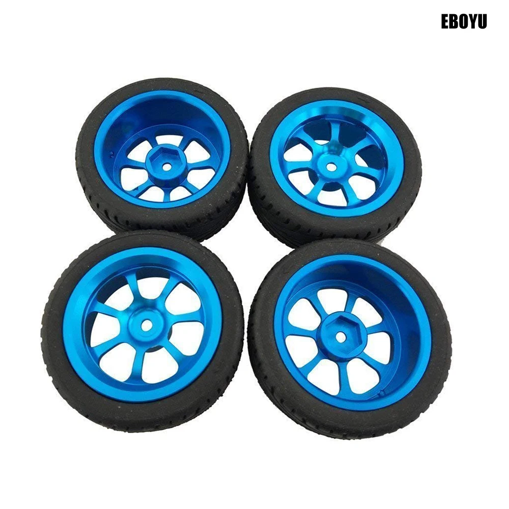 EBOYU 4pcs * Alloy Rims and Tires RC Car Wheels for Wltoys A959 B A979