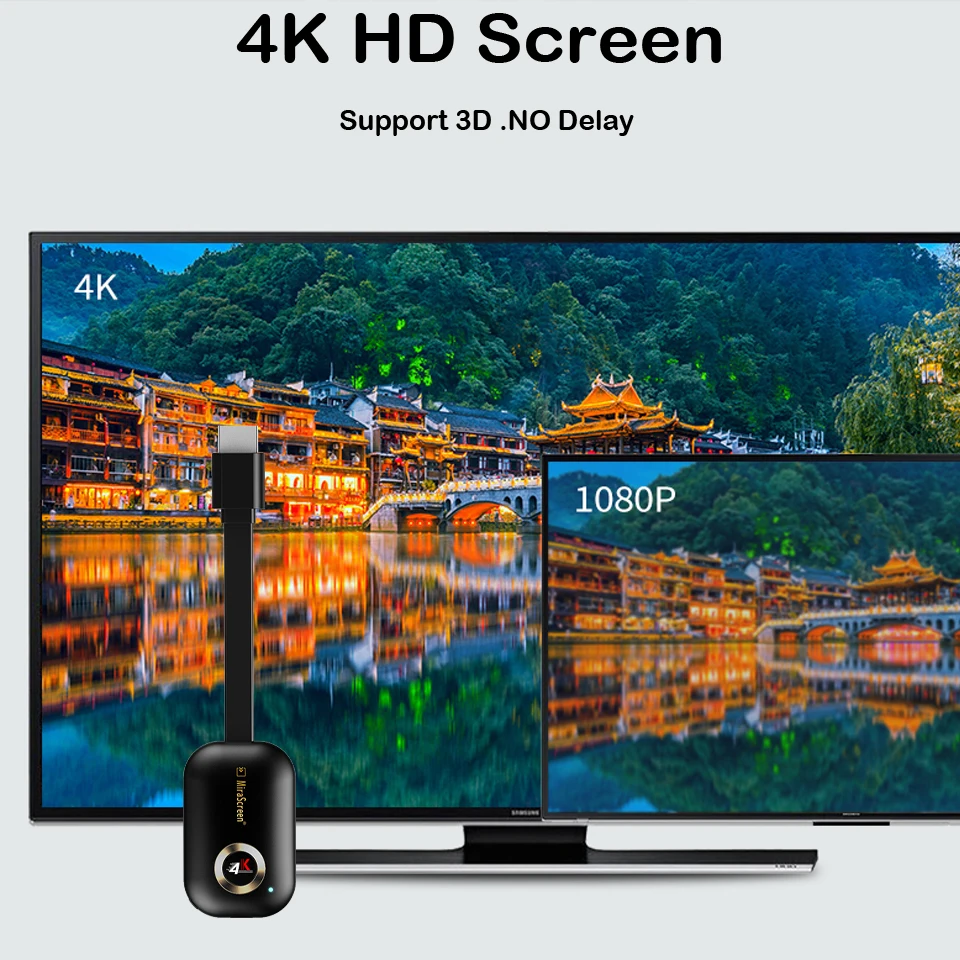 Mirascreen G9 Plus 2,4G/5G 4K беспроводной HDMI H.265 Wifi дисплей ключ зеркало Miracast Airplay DLNA приемник для проектора HDTV