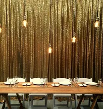 20ft*10ft Gold Shimmer Sequin Fabric Photography Backdrop Wedding Photo Booth Glitter Sequin Curtain for Wedding/ Party Decor
