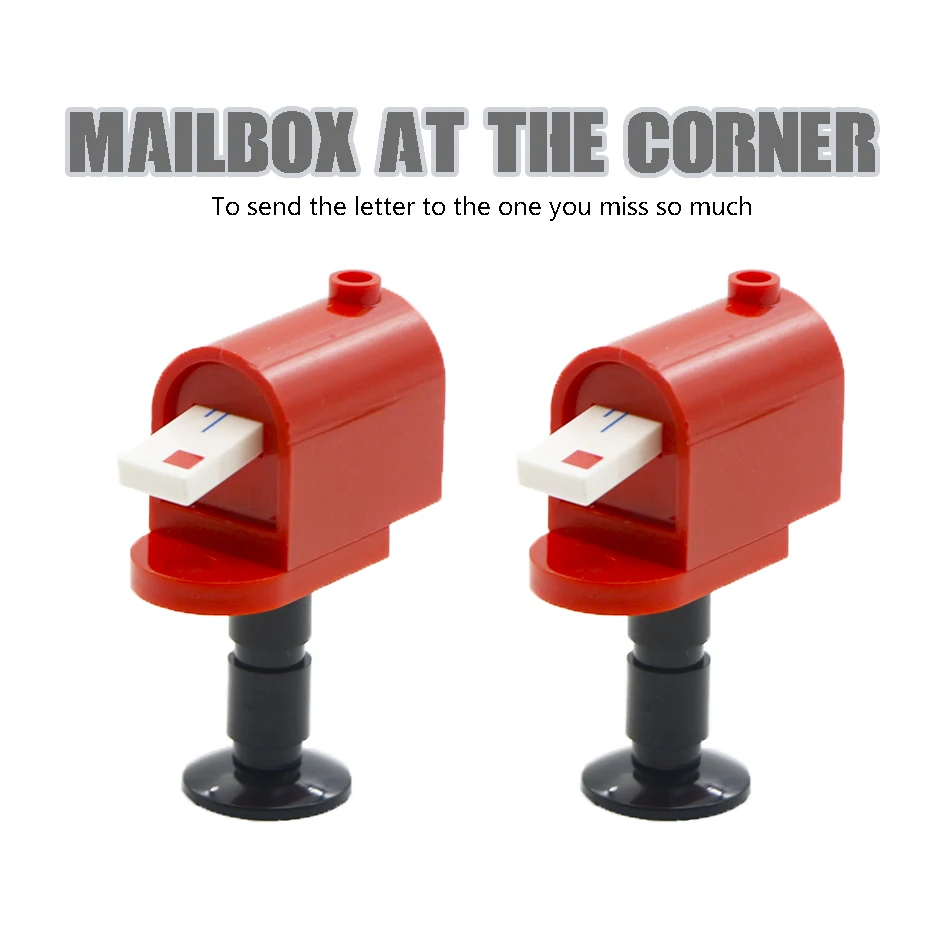 

Friends Accessories Building Blocks Mailbox Letter Postman Street View DIY Assemble MOC Bricks Toys Compatible LegoINGlys City