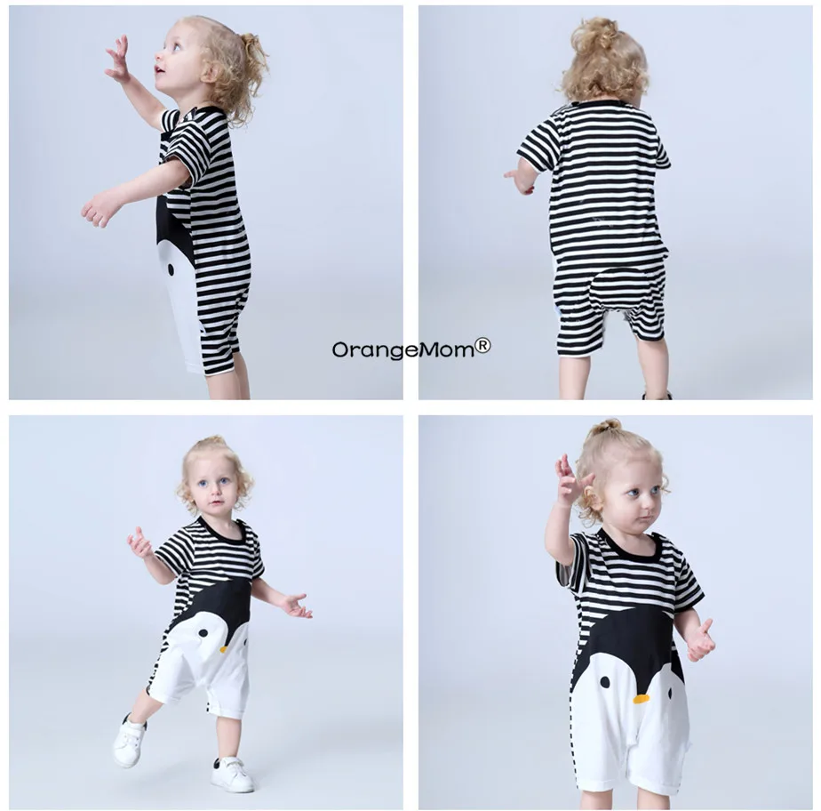 Orangemom 2017 summer Baby Boy Bodysuits PP cartoon cute overalls for infants Baby Jumpsuit ,  Roupa Menino bebes  vestidos body