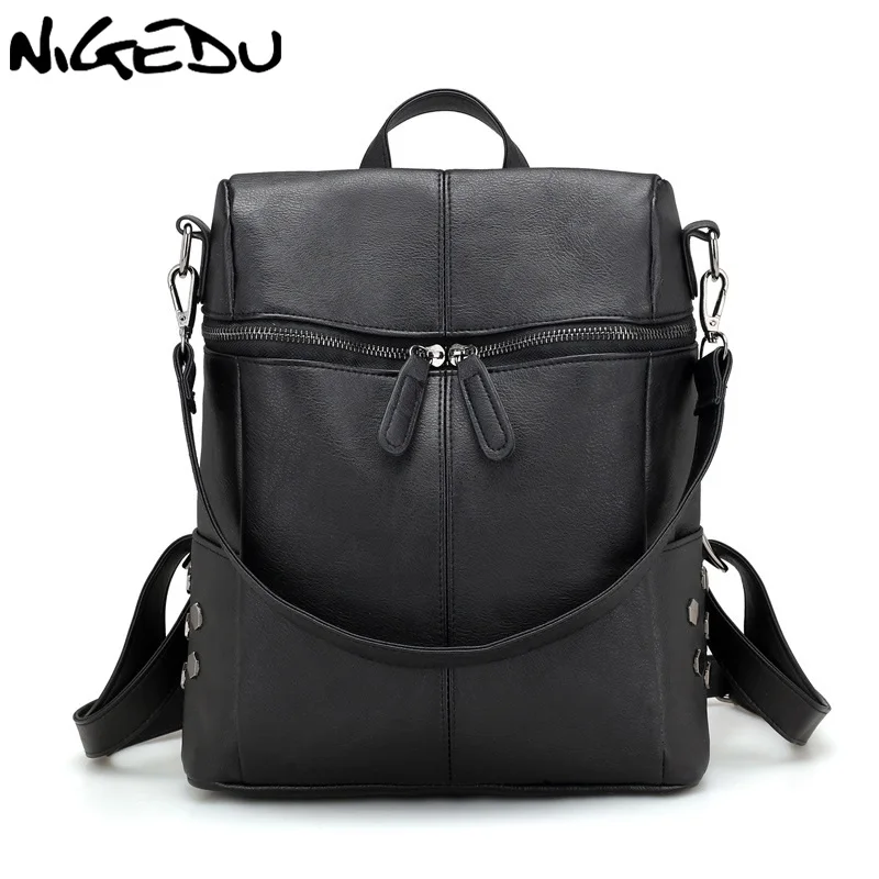 Женский рюкзак с заклепками из ПУ кожи|brand leather backpack|fashion backpackleather backpack |