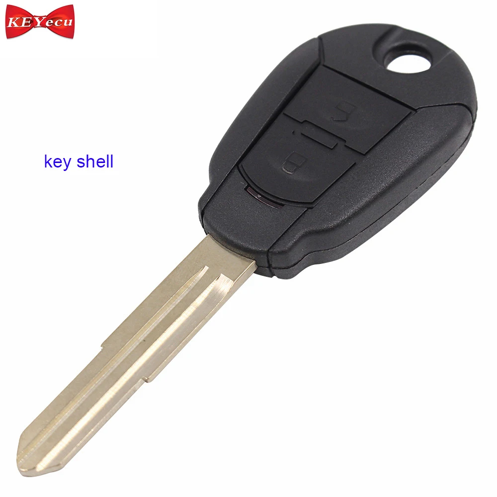 

KEYECU 2pcs for Hyundai for Kia Replacement Remote Car Key Shell Case Fob Housing Cover 2 Button Uncut Blade
