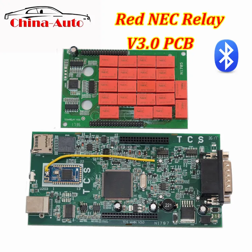

OBDIICAT-CDP red NEC 2016.00 with Keygen bluetooth obd2 OBDII car scanner VCI TCS diagnostic tool for cars trucks 3in1