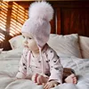 Chapeau pour enfants, Bonnet à pompons, Bonnet tricoté pour bébés, garçons et filles, chaud, avec oreilles, Bonnet ► Photo 2/6