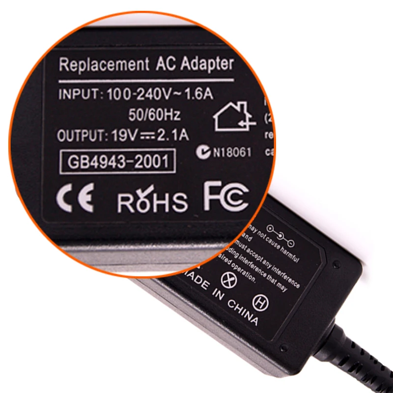 Адаптер питания для ASUS Eee PC 1001HA 1001P 1001PX 1005HA 1016 1016P 1215PW 1215N 1005 1011PX 1005HAB 19 в а