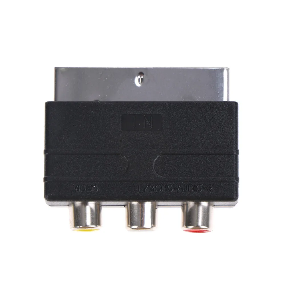 Scart To 3 RCA S-Video Adapter Composite RCA Phono Adaptor Converter AV TV Audio For Video DVD Recorder TV Television Projector