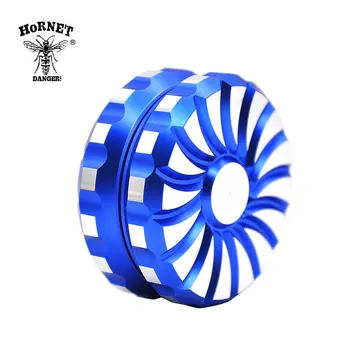 

Rotary Wheel Shape Herb Grinder Tobacco 63MM 2 Part Aluminum Herb Grinder With Sharp Diamond Teeth Patented Spice Crusher
