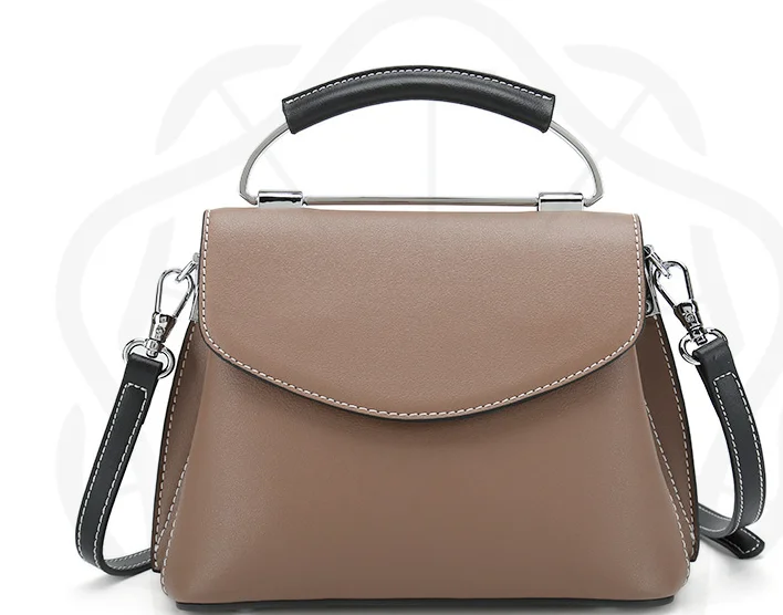 

New Casual Women Genuine Leather Shoulder Bags Simple Korean Style Female Top-Handle Bags Fashion Mlultifunctiona Ladies BagL189