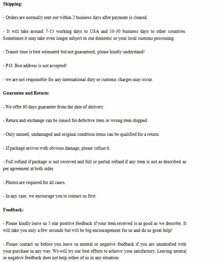 aliexpress terms general