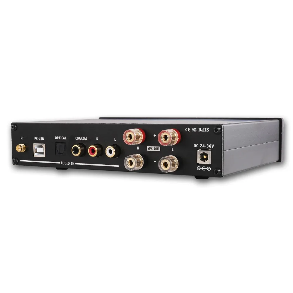 Цифровой Bluetooth 4 2 CSR64215 усилитель KGUSS USB/оптический/коаксиальный/AUX вход TAS5352A 24
