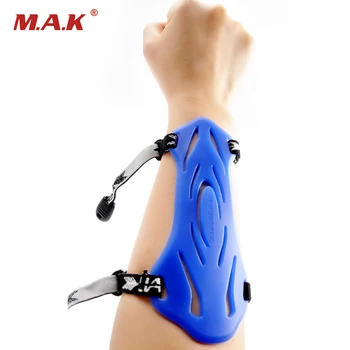 

New Shooting Target Archery Arm Guard Protection Blue Color Soft Rubber Safe Strap Archery Shooting Arrow Barcer Arm Guard