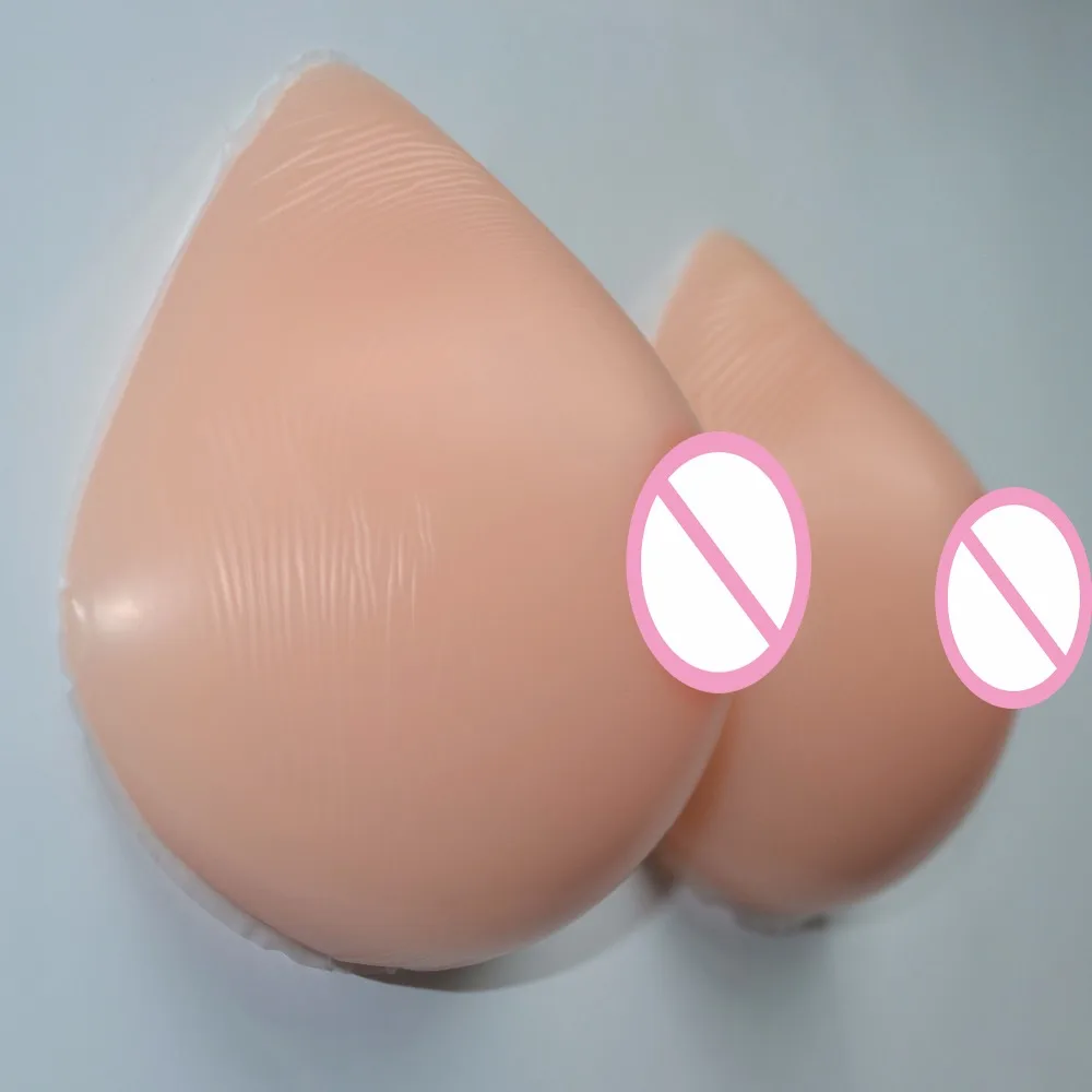 

1000g/Pair Size XL Silicone Breast Forms Triangle Shape Prosthesis False Fake Artificial Boobs Bust Enhancer For Crossdresssers