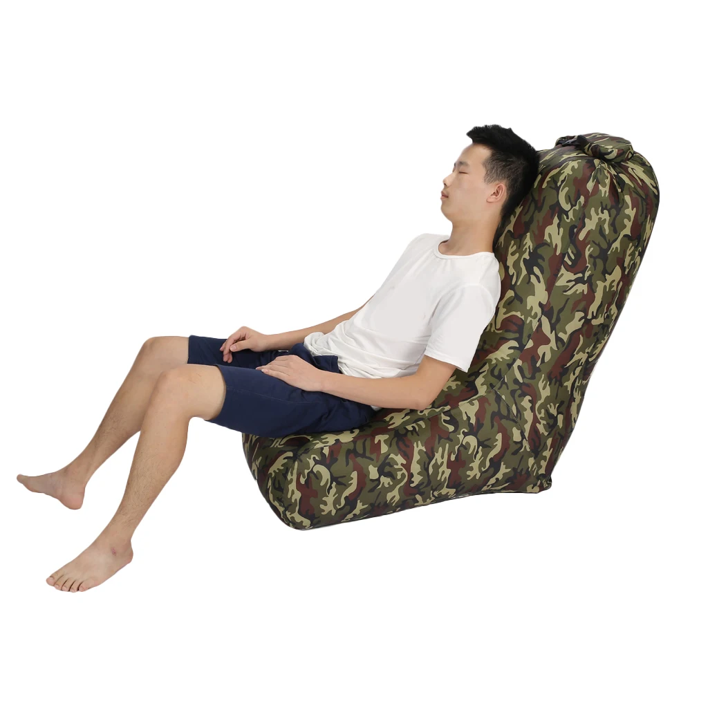 Outdoor Inflatable Lounger Couch Camp Picnic Beach Air Sofa Chair with Backrest